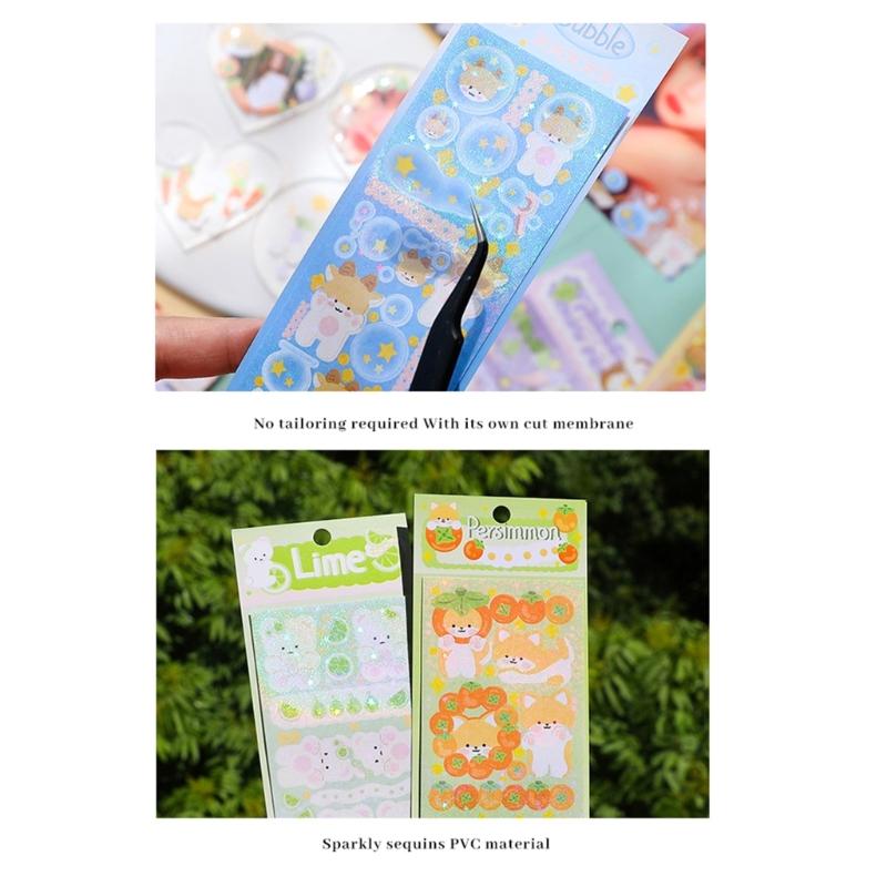 Cute Decorative Stickers Guka Accessories 8Pcs Cartoon Scrapbooking Stickers