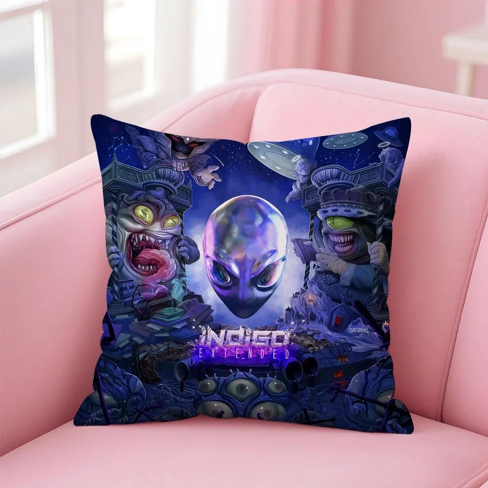 Hot New Chris Brown Rapper Pillow Case Anti-Dustmite Pillowcase Invisible Zipper Silky Short Plush Sofa Cushion Cover