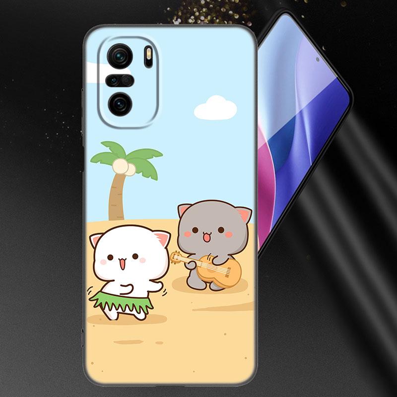 Funny Cartoon Cat Phone Case For Xiaomi Mi POCO X3 NFC GT M4 M3 12 11T 10T Pro A3 11 Lite NE 5G 12X 11i F3 Soft TPU Black Cover