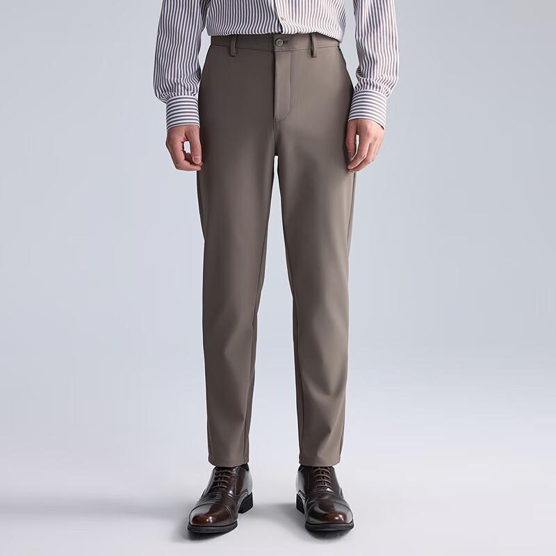 Lilang Men's Elastic Slim-Fit Cropped Casual Pants