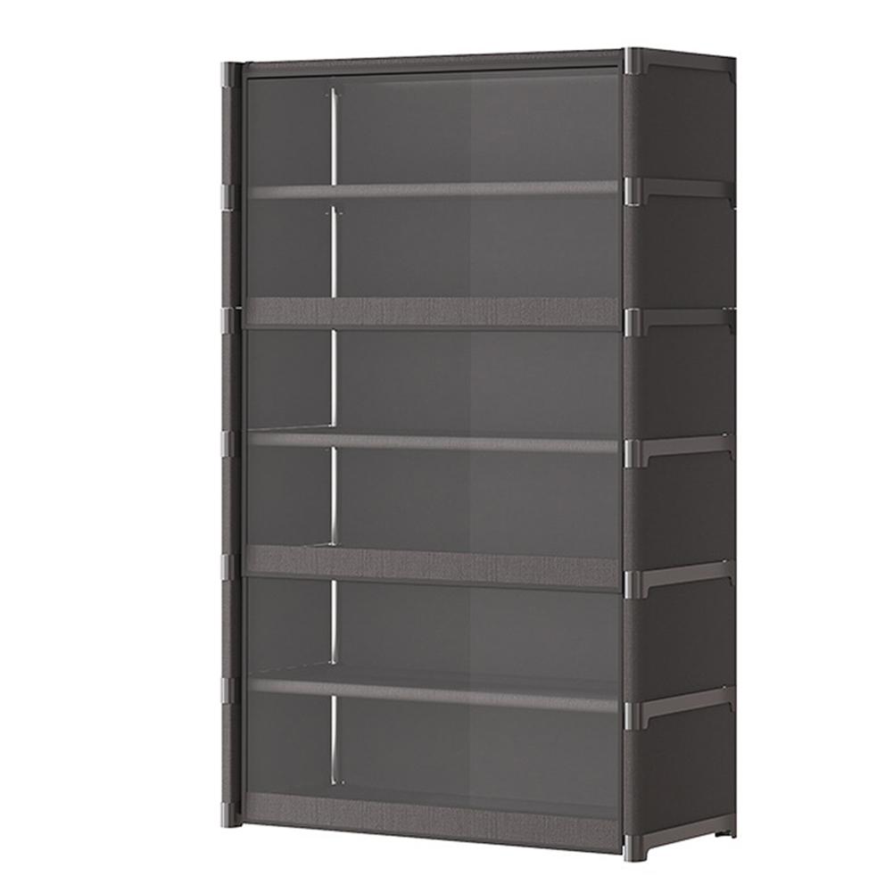 7 Tiers Shoe Rack Organizer with Lid  Storage Organizer with Clear Flip Door Shoe Storage Shelf Cabinet for Bags  Books