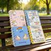 2Pcs Come On Duck Pattern Cartoon A7 Coil Book Pocket Mini Notebook Diary Portable Office Notepad Daily Weekly Planner School Supplies Holiday Gift No