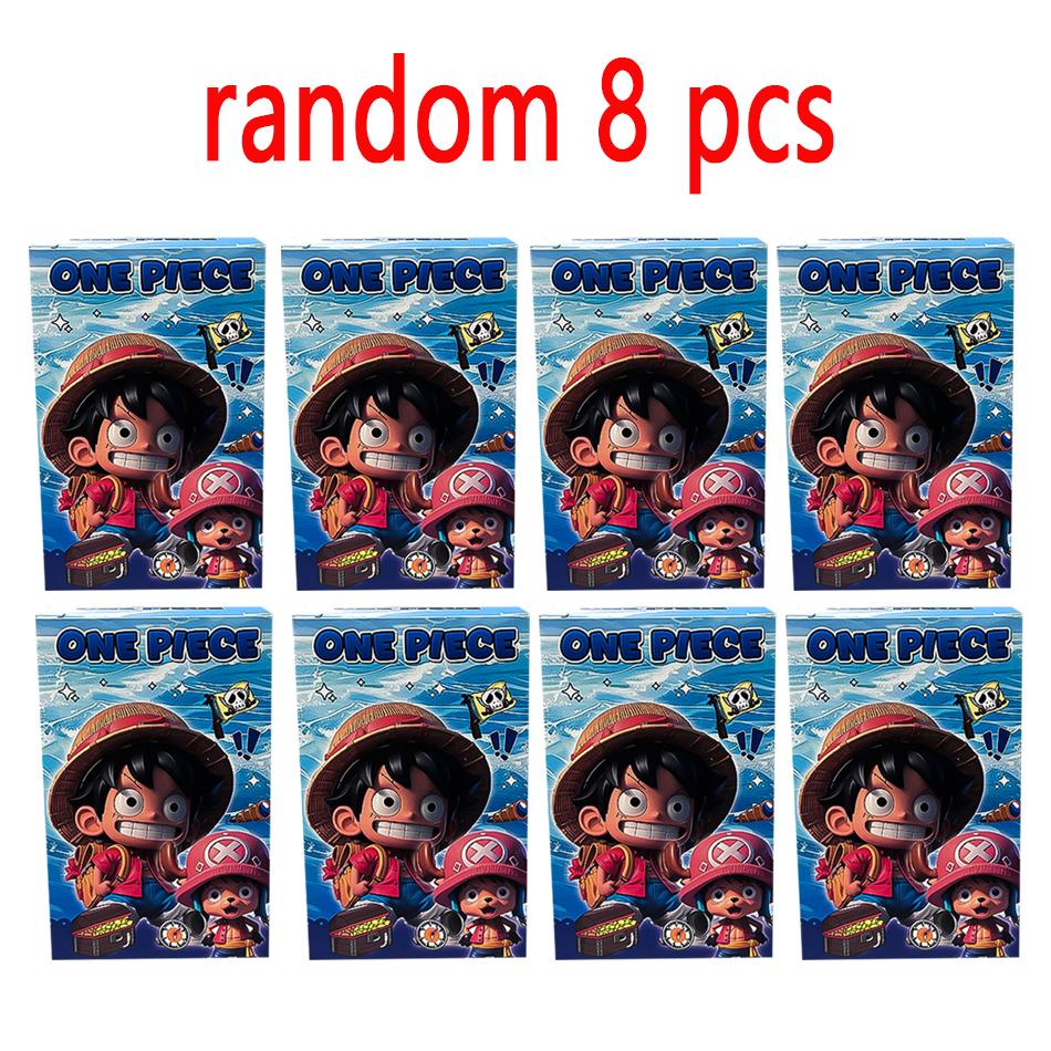 8 pièces One Piece anime Bateau Pirate Tendance Boîte Aveugle Boîte Mystère Ornements Kawaii Figurines Décoration d'Intérieur Bureau