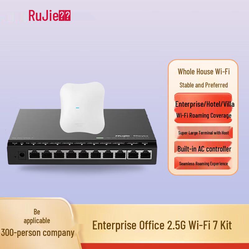 

Ruijie WiFi7 2.5G Whole-House AC+AP Mesh Networking Kits