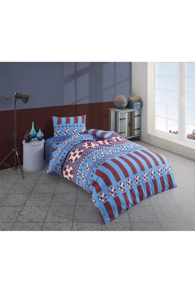 Fun Bedding Set 3 Pcs, Duvet Cover 160x200, Sheet 160x240, Pillowcase, Single Size, Self Patterned, Queen Bed Daily Use