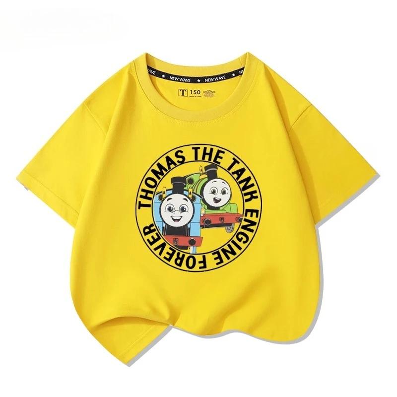 T-shirt a maniche corte di Thomas il trenino cartone animato nuovi top per bambini ragazzi ragazze estate 100% cotone moda t-shirt comoda