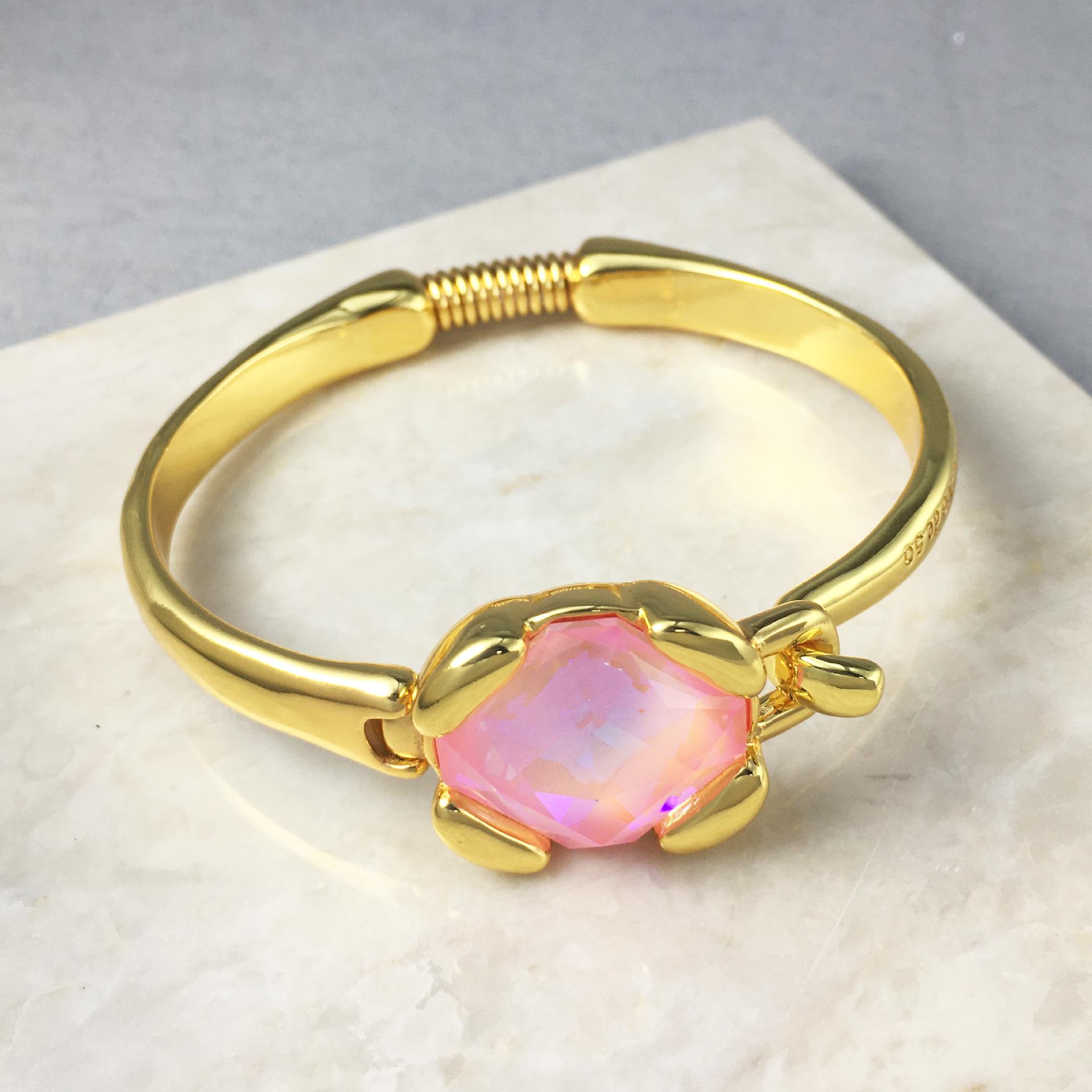 Unode50 2024 Geometric Pink Gemstone Romantic Women s Bracelet