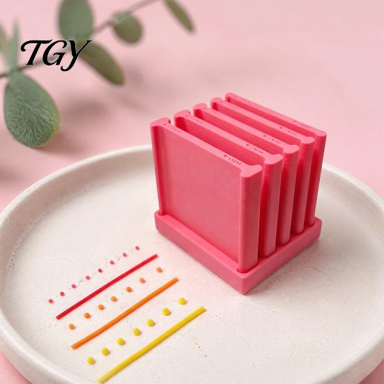 Jewelry Making Kits 1 Set Polymer Clay Thickness String Rollers, Rolling Guide 0.5-5mm, with Storage Pottery Craft Supplies Base, Strip Roller