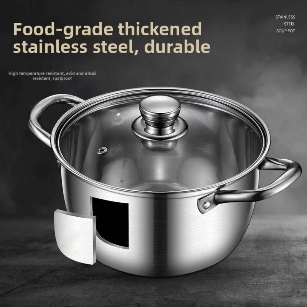 With Lid Double Bottom Soup Pot Multipurpose Induction Cooker Pot  General Use