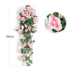 Artificial Flower Rattan Decoration Wall Hanging Roses Home Decor Accessories Wedding Decorative Flowers Wreath Room Decoration