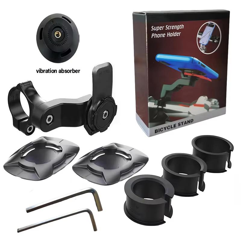 Bike Phone Holder, Motorcycle Mount - Motorcycle Phone Holder, Handlebar Cell Phone Clamp, E-Bike Scooter Phone Clip