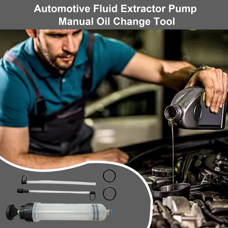 Fluid Extractor Automotive 500cc Brake Oil Suction Pump Extractor Anti-Leakage Manual Transfer Syringe For Pickups Trucks
