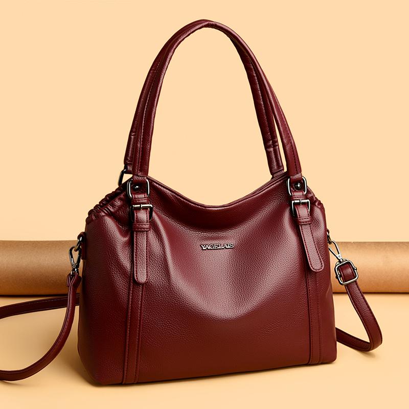 Damen Minimalistische Handtasche, Schultertasche mit großem Fassungsvermögen, Vintage Handtasche, Damenhandtasche, Modische Alltags-Schultertasche