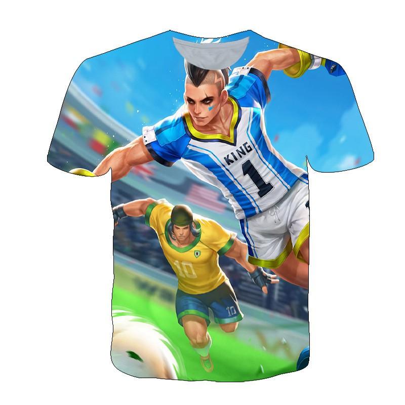Men Women Gaming T-Shirt With 3D Digital Print Character Design Casual Short Sleeve Tee