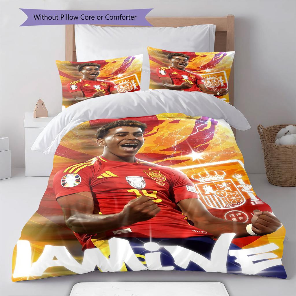 Lamine Yamal Dream Bedding Quilt Set Quilt Cover Pillowcase Home Decoration Birthday Gift (1 * duvet cover + 2 * pillowcase, without core)