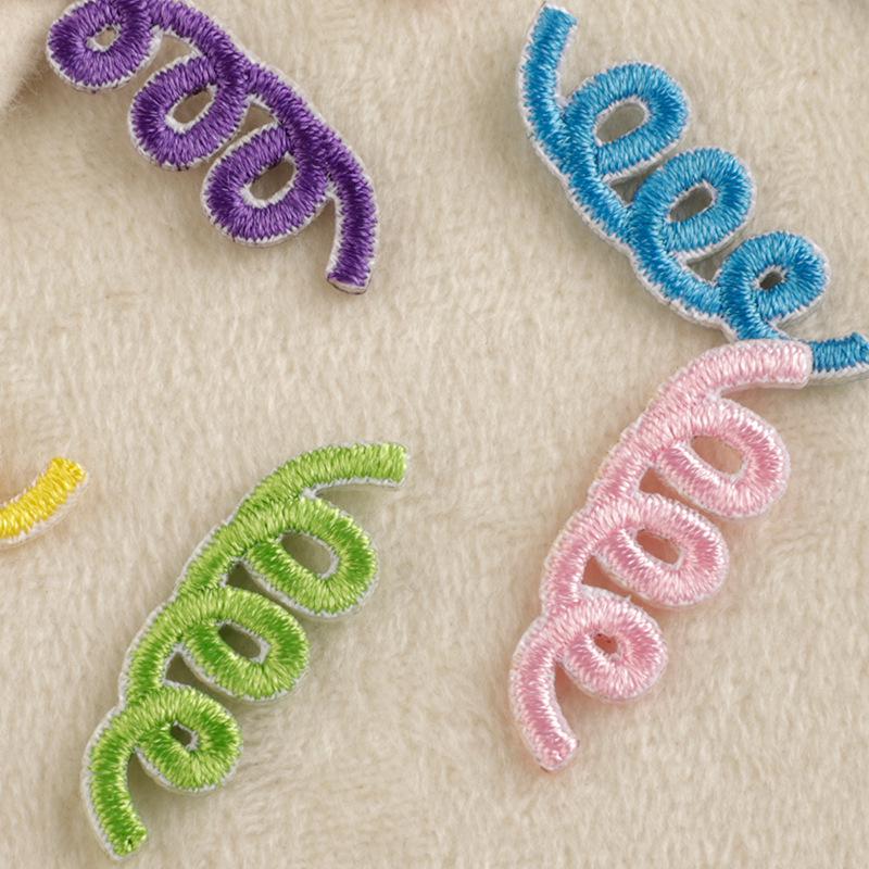 Original Cartoon Embroidery Patch: Korean Wappen Telephone Line Candle DIY Cloth Accessories Sticker