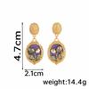 Women S925 Silver Freshwater Pearl 18k Gold-plated Drip Glaze Hand-Painted Graffiti Earring In Stock Jewelry for Female Party
