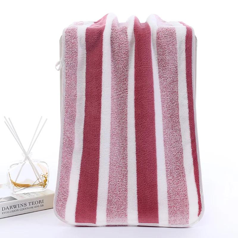 Striped Face Towel Absorbent & Quick-drying Super Soft Skin-friendly Bathing Hand Towel For Home Bathroom 35x75cm/13.7*29.5in