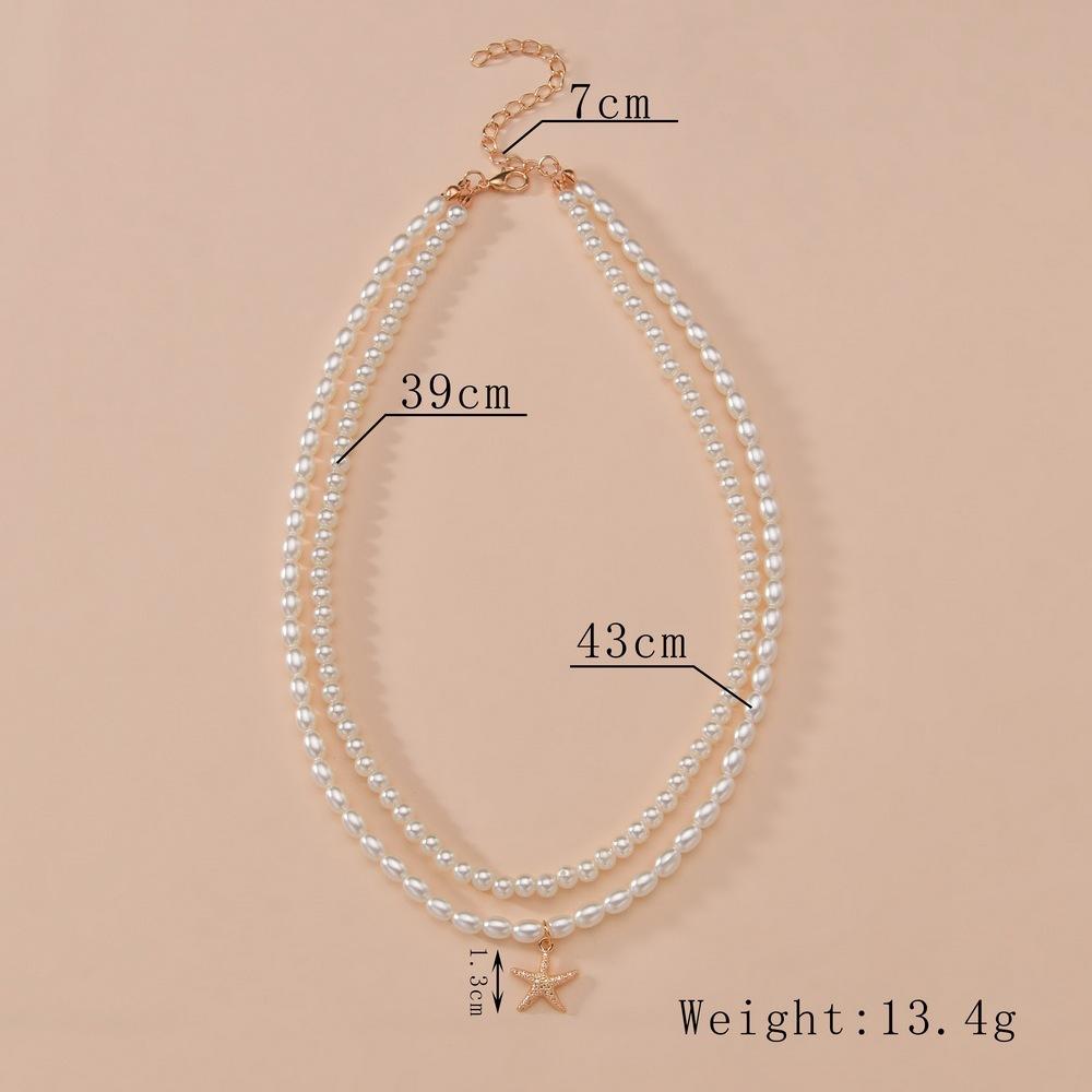 Wind, retro and simple multi-layer imitation pearl necklace women, accessories, jewelry supply