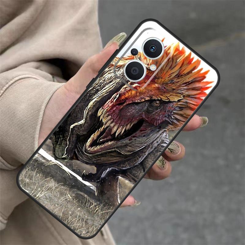Dinosaur Case For OPPO Reno 8T 13F 14F 12F 11F 10 12 13 14 Pro 7 8 Lite OPPO Find X8 X6 X9 Pro Cover