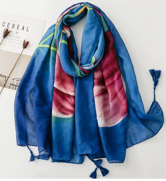 Bohemian Ethnic Style Sun Silk Scarf One Size