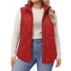 Gilet trapuntato imbottito da donna senza maniche con colletto alto e zip per autunno inverno