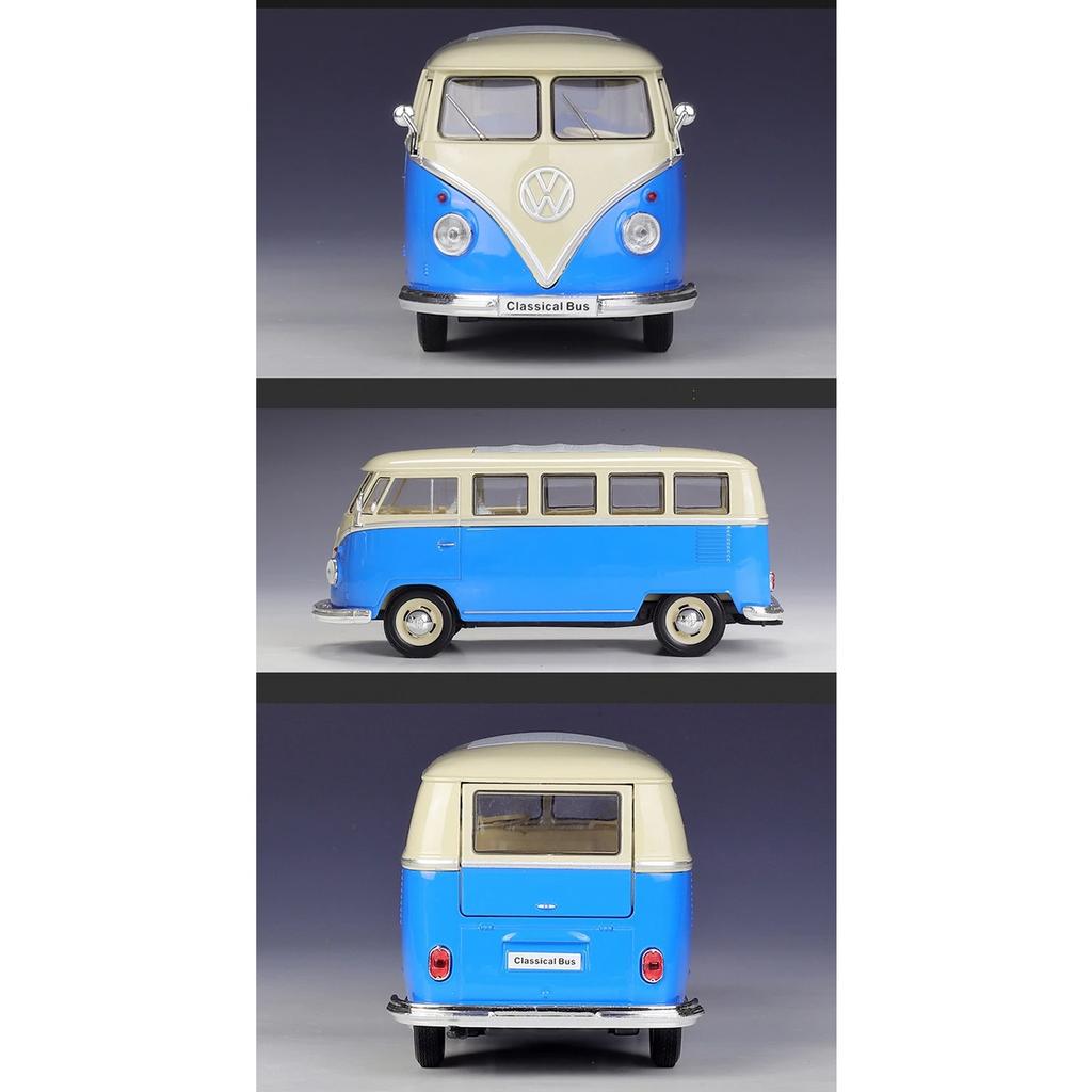 Welly 1/24 Volkswagen VW T1 BUS Alloy Car Diecasts & Toy Vehicles Car Model Miniature Scale Model Car Toy for Children