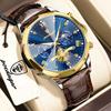 POEDAGAR Luxury Men Clock Waterproof Luminous Chronograph Leather Fashion Man Wristwatch High Quality Quartz Men's Watches Reloj