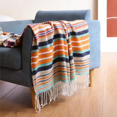 Mexican Tablecloth,Colorful Mexican Blanket with Fringe Handwoven Beautiful Table Cloth for Mexican Fiesta Party Decorations Perfect Picnic Blanket