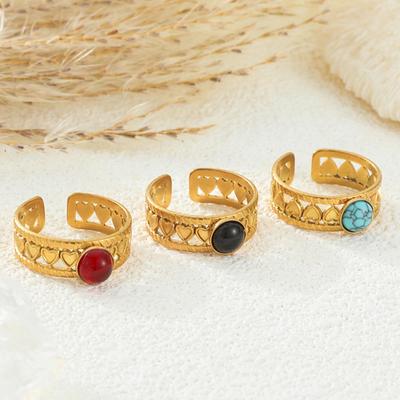 Bohemian verstellbarer Titan & Edelstahl offener Fingerring - Nicht verblassender Modeschmuck