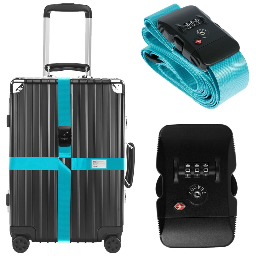 1Pc Anti-theft Luggage Buckle Cross Strap Password Adjustable Bundling Packing Baggage Belt Suitcase Trunk Belts Bag Accessories