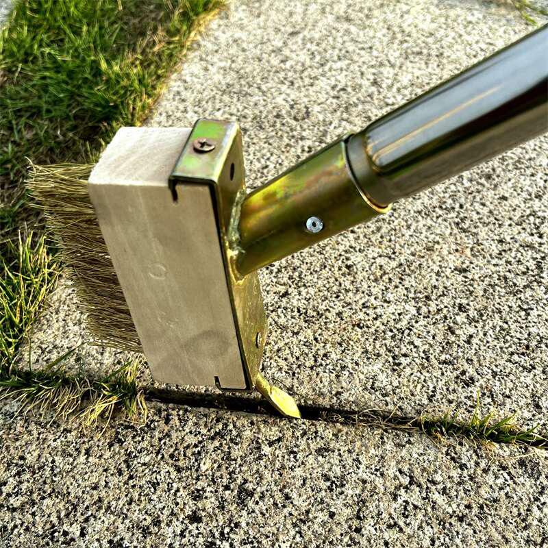 Abnehmbare Unkrautbürste aus Edelstahl zur Reinigung von Fugen auf Steinplatten, Gartenwerkzeuge für Terrasse, Deck, Gehweg
