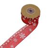 Christmas Organza Ribbon Snowflake Ribbons Handmade DIY Gift Wrapping Decoration Wreath Home Decor