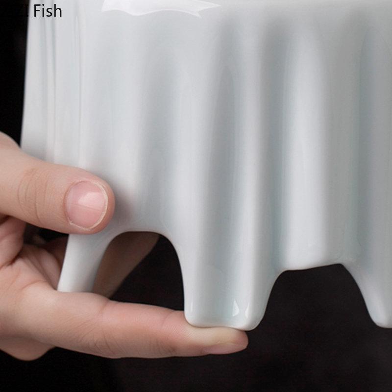 Ceramic Round Table Creative Hotel Restaurant Fruit Sushi Plate Wedding Party Cake Dessert Display Plate Home Kitchen Tableware