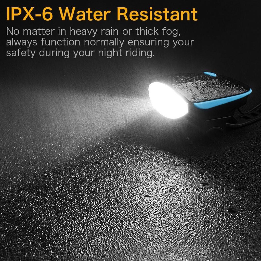 Light With Horn 120 DB  3 Modes  Front Light Horn Outdoor USB Rechargeable  Cycling Bike Bell