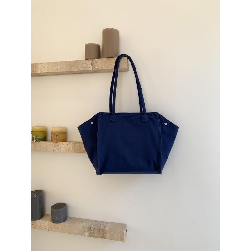 

Вместительная сумка-тоут Новая летняя универсальная простая наплечная сумка Премиальная холщовая сумка для поездок Женская синий