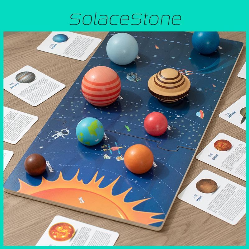 Montessori Childrens Planet Puzzle Wood Learning Toy For Early Education
