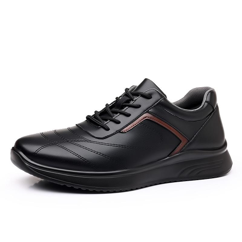 New Men's Daily Casual Leather Shoes Men's Trendy Single Shoes Wear-resistant Soft-soled Soft-faced Sports Men's Shoes