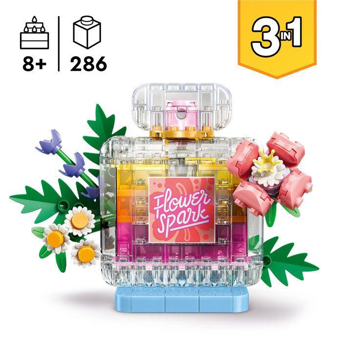LEGO Creator 3-en-1 31383 Flacon de Parfum au Décor Floral - Jeu de Construction des 8 ans
