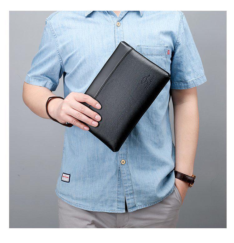 Men's Fashion Solid Color Envelope Clutch Bag – New Style Document and Phone Briefcase