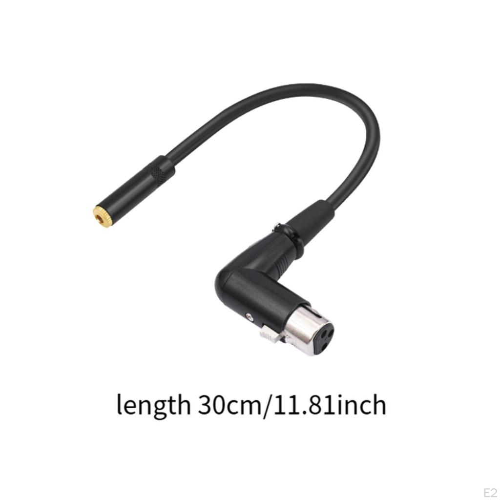 90 Degree Angle XLR to 3.5mm Cable 1/8 inch Mini Jack 1 Feet (30cm)
