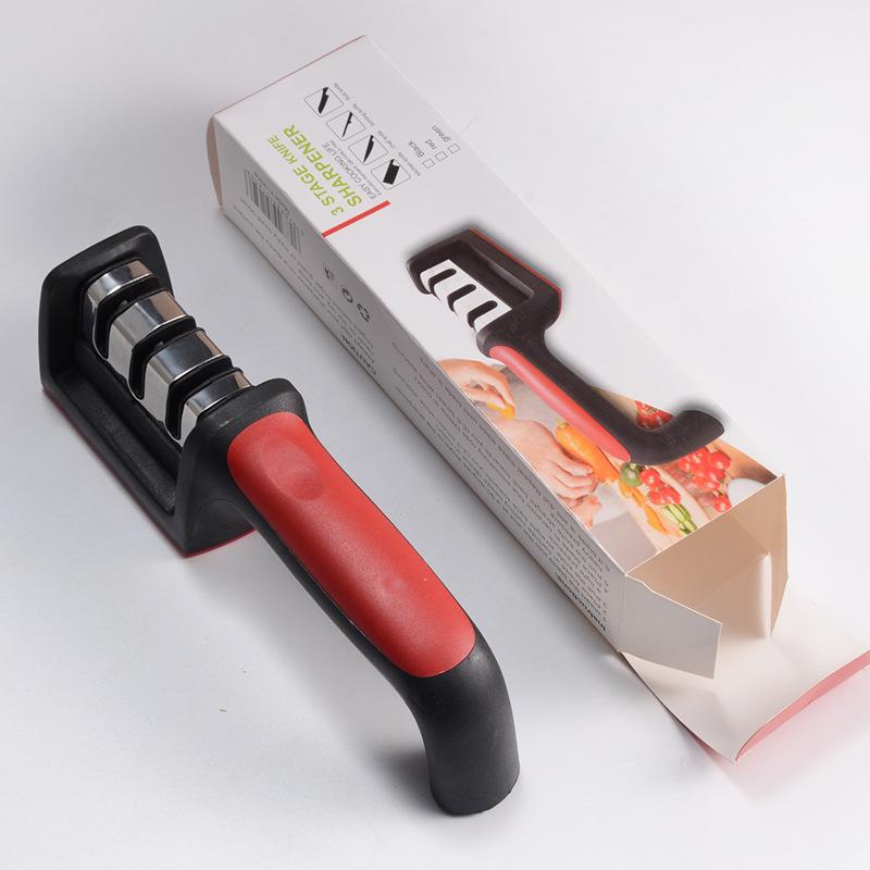 Ergonomic and Easy To Use Knife and Scissors Sharpening Kit with 3/4 Stage Sharpening for Slicing Meats & Vegetables Kitchen