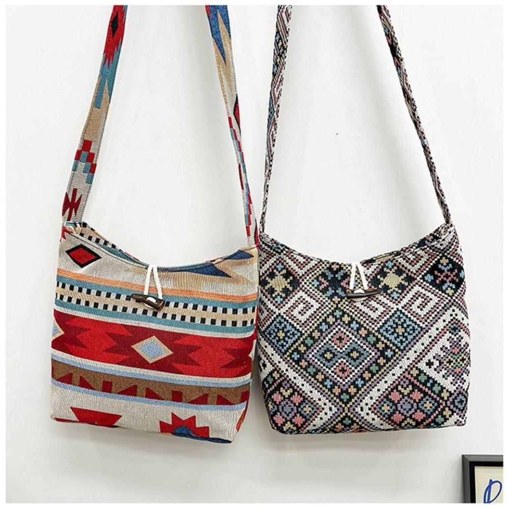 

Сумка-тоут с вышивкой в ​​этническом стиле, сумка на плечо в стиле ретро, ​​женская сумка для мамы