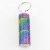 Rhinestone Shiny Pill Case Keychain Waterproof Mini Cute Pill Storage Box Key Ring Portable Organizer Bottle Pendant Travel