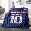 Mbappe Personalisierte Namensdecke Überwurf Personalisierte Decke Ultra-Weich Perfekt für Strandkorb Picknicks Nickerchen Ideal für Alle Jahreszeiten