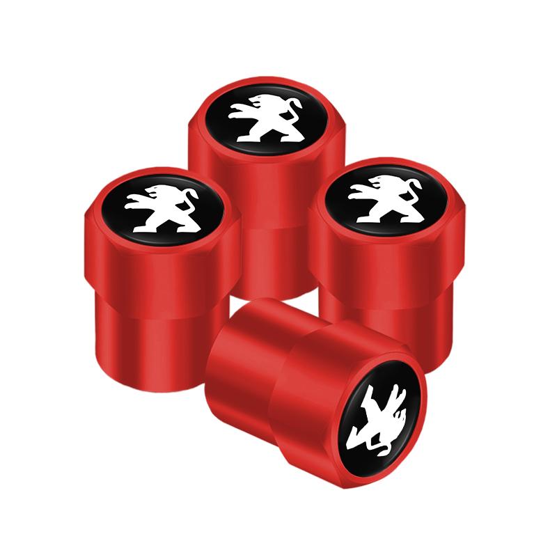Aluminum Alloy Car Tire Valve Stem Caps Wheel Valve Accessories For Peugeot 408 308 5008 Landtrek 208 3008 2008 Rifter 508 301
