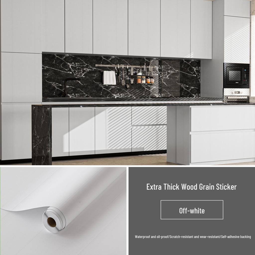 Folha Autoadesiva Espessa com Grão de Madeira: Adesivo de Madeira Falsa para Armários, Roupeiros, Portas, Mesas e Móveis
