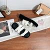 Yuanlitong square head thick-bottomed beach vacation casual slippers women sandals wear summer thick-bottomed heightening cool slippers women