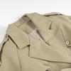 Womens Oversized Wool Blend Trench Coat With Wide Lapel Single Button Cinched Waist 2025
