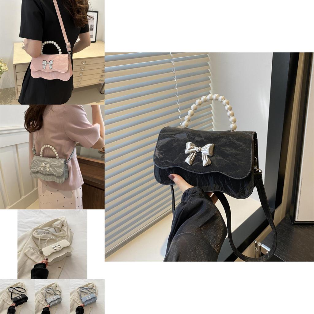 Fashionable Pu Leather Handbag Trendy Street Style Small Square Bag For Daily Use